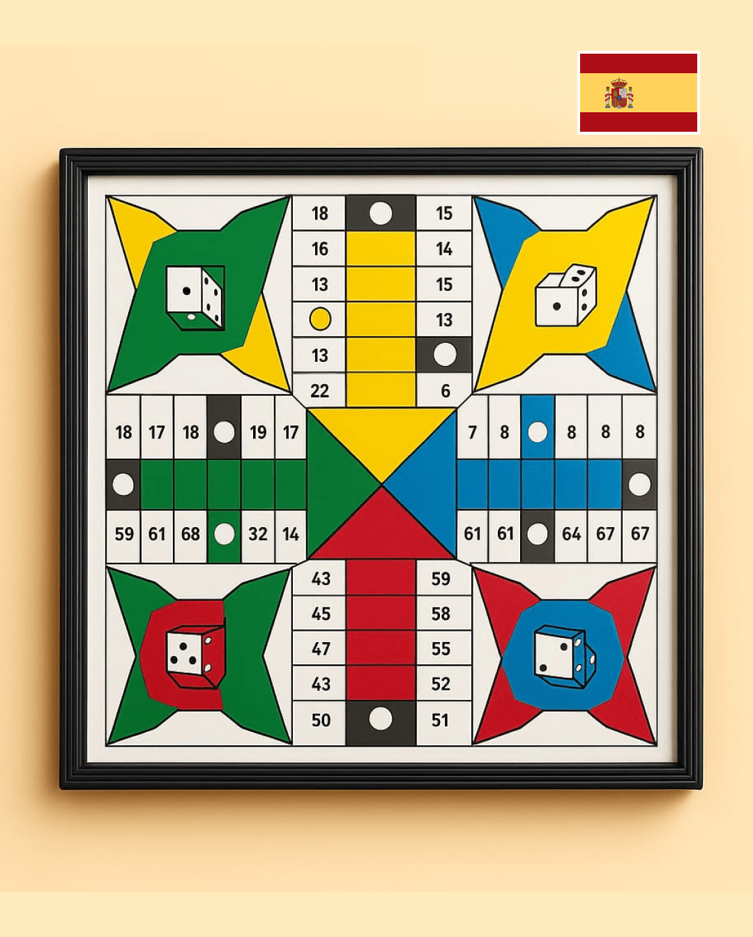 🎲 Parchís – Version Espagnole Originale du Jeu de Plateau Familial - Batal Games