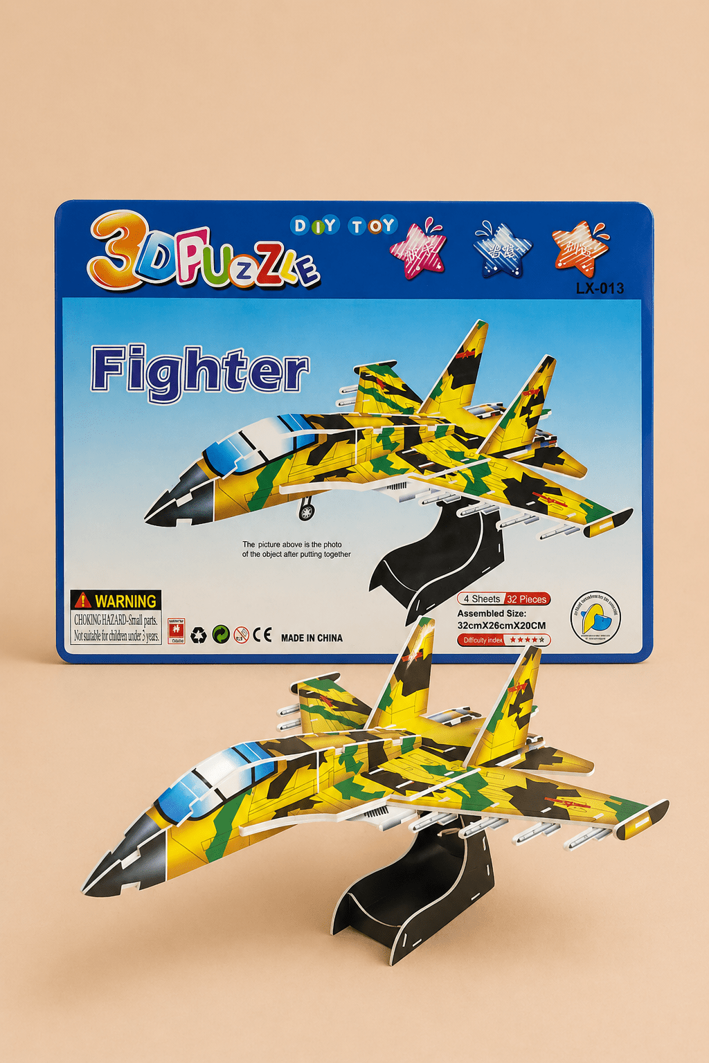 Puzzle 3D Avion Fighter – Maquette Avion à Construire pour Enfants - Batal Games
