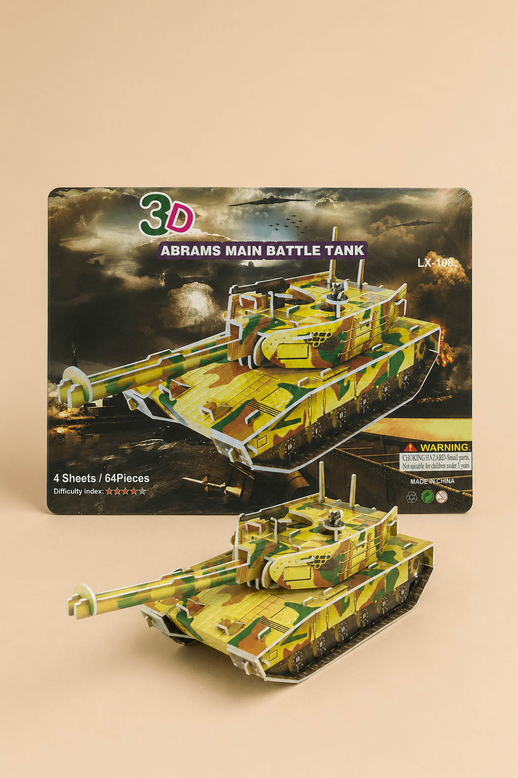 Puzzle 3D Char Abrams – Maquette Tank Militaire à Construire - Batal Games
