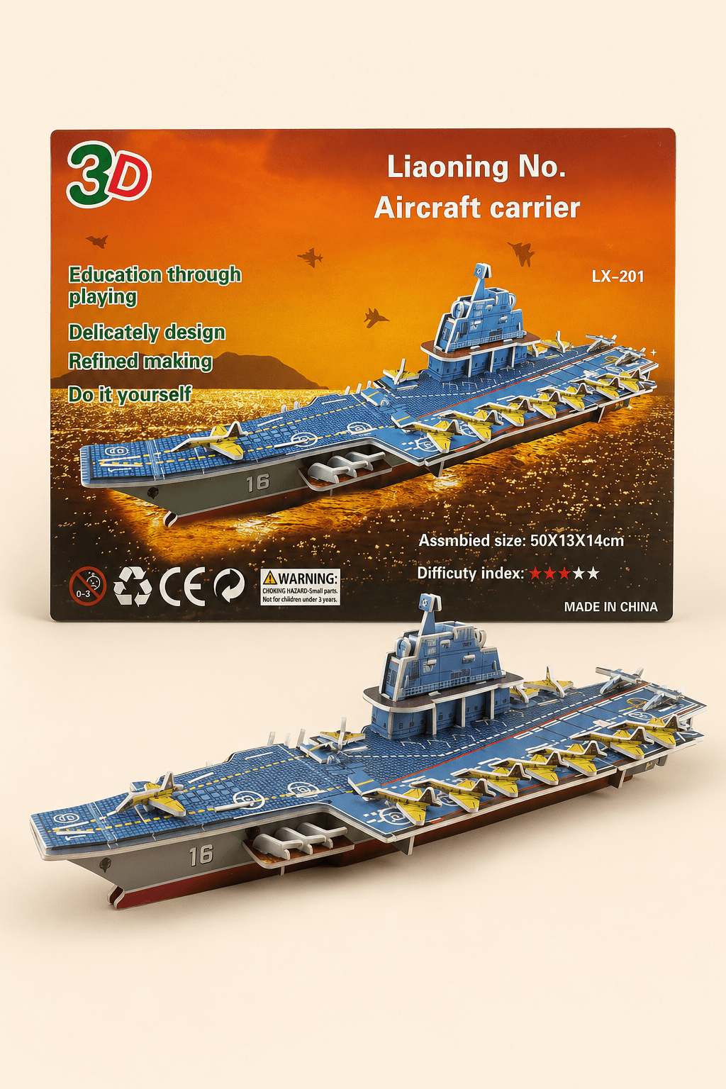 Puzzle 3D Porte - Avions Liaoning – Maquette Navire Militaire à Construire - Batal Games