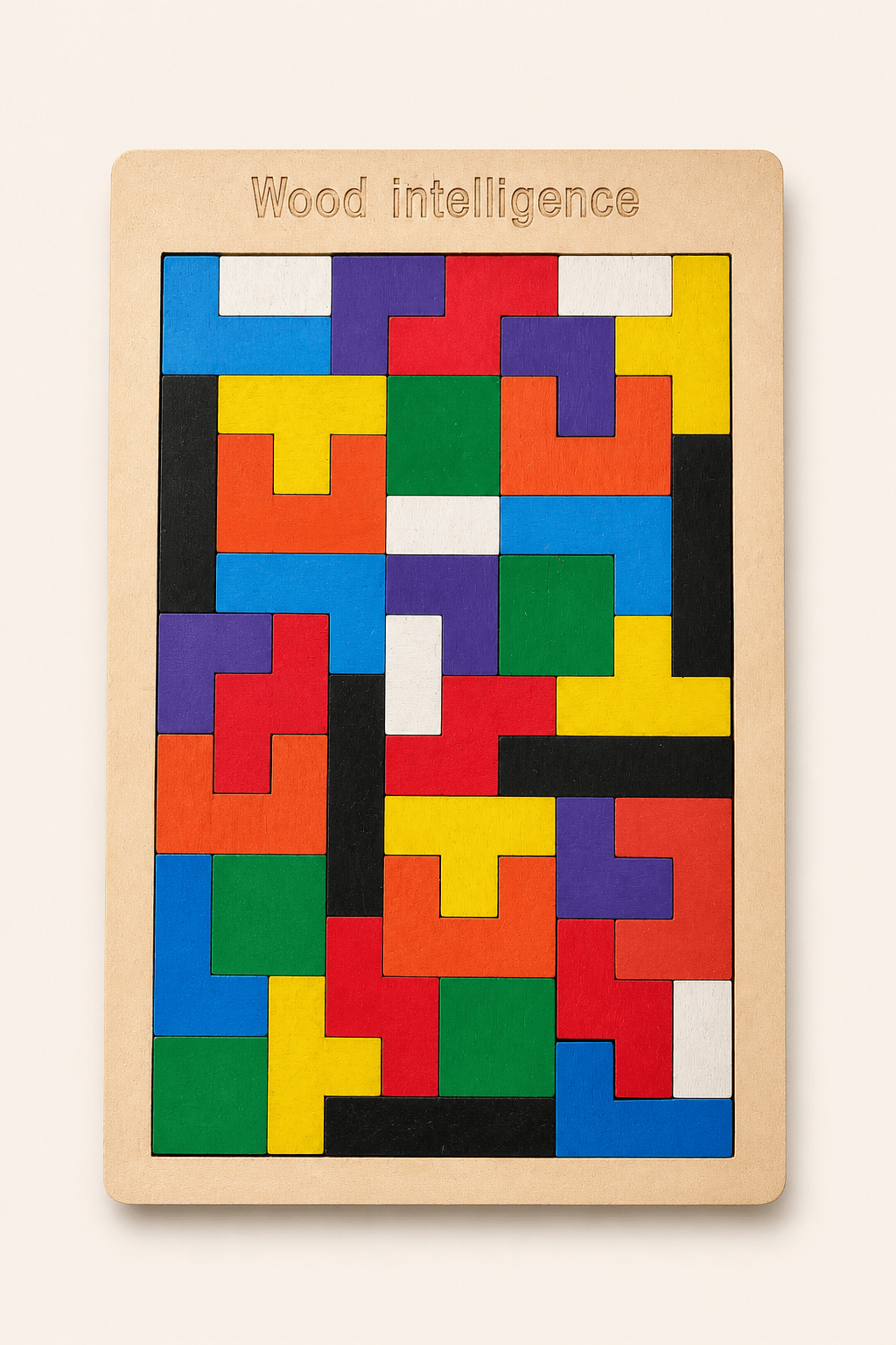 Puzzle Tetris en Bois Coloré – Jeu de Logique et Réflexion pour Enfants - Batal Games