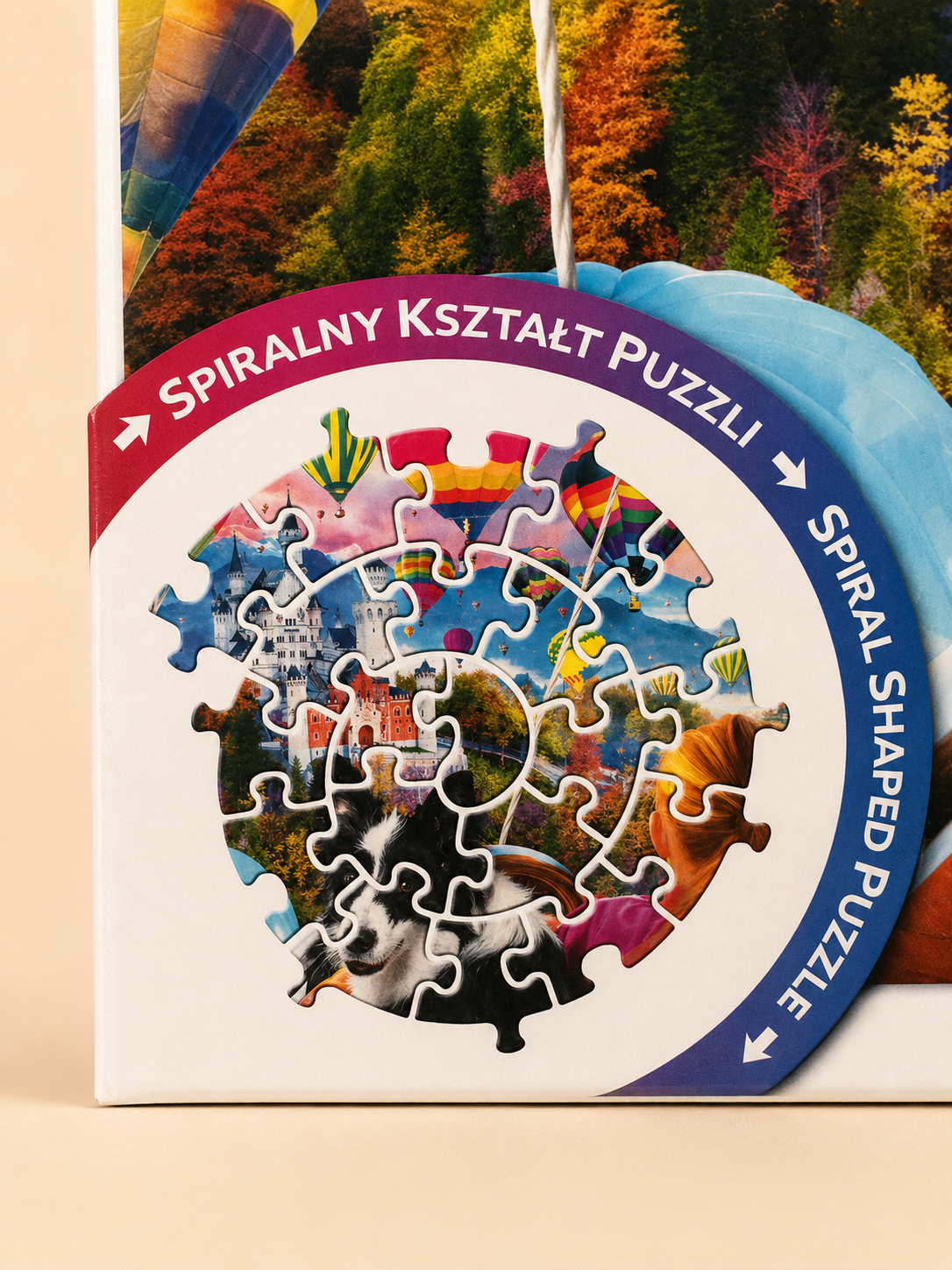 Puzzle Trefl Spiral 1040 Pièces – Aventure Montgolfières, Château et Chien - Batal Games