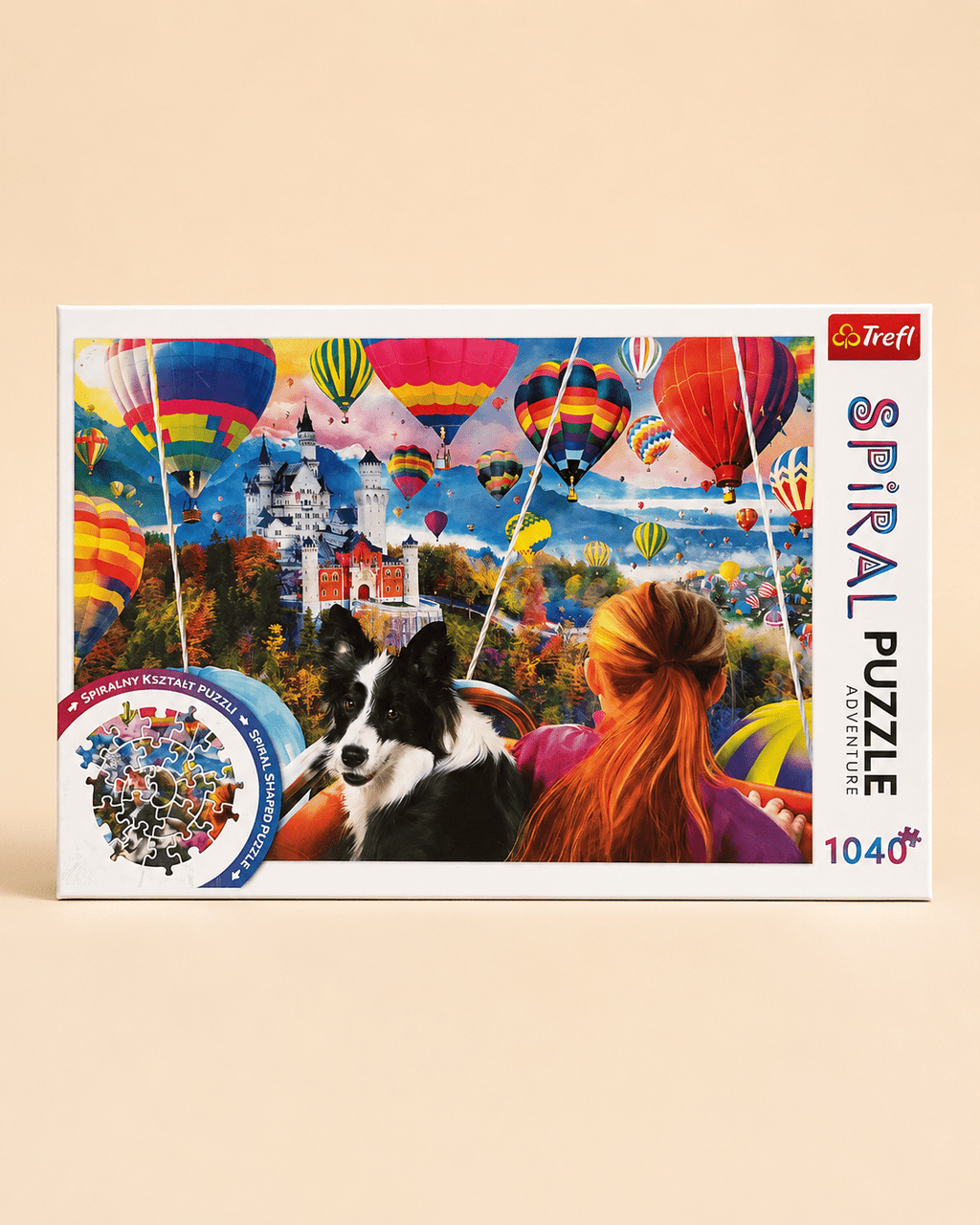 Puzzle Trefl Spiral 1040 Pièces – Aventure Montgolfières, Château et Chien - Batal Games