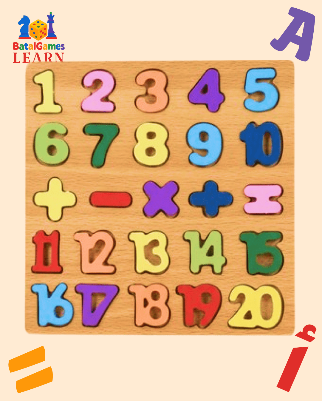 Tableau éducatif Chiffres & Maths – Apprendre à compter et calculer - Batal Games